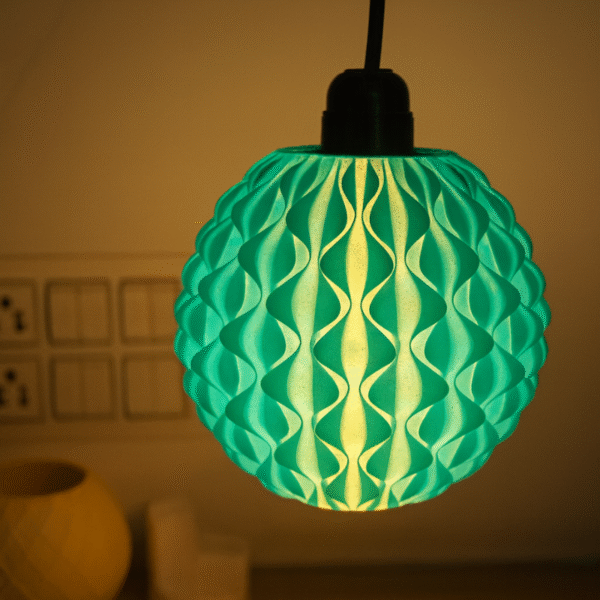 Aqua Swirl Pendant Lamp - Charming Glow Decorative Lamps Collection