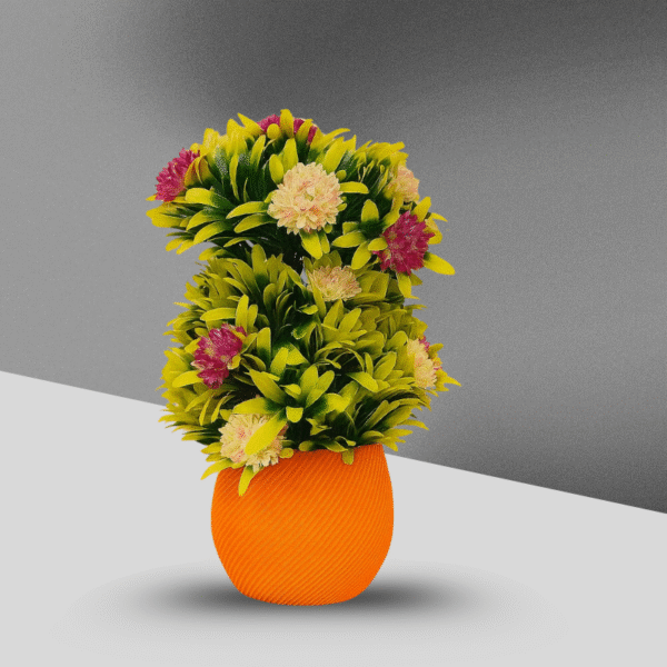 Aster Oval Vase - Charming Glow Lifelike Artificial Flowers