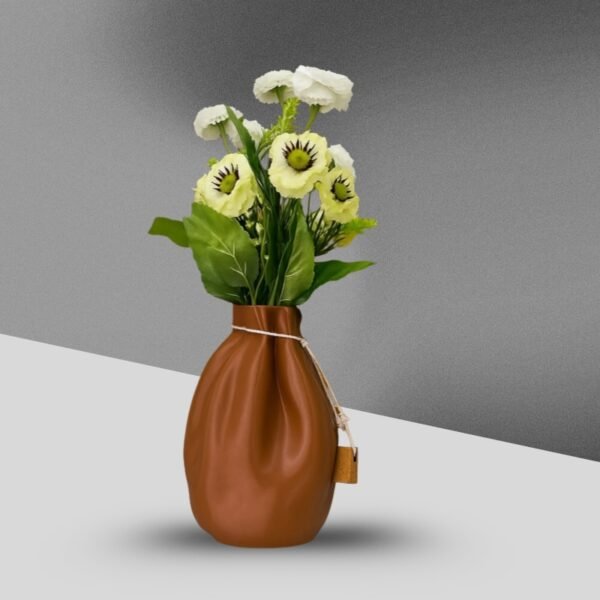 Drawstring Pouch Style Vase - Charming Glow Lifelike Artificial Flowers