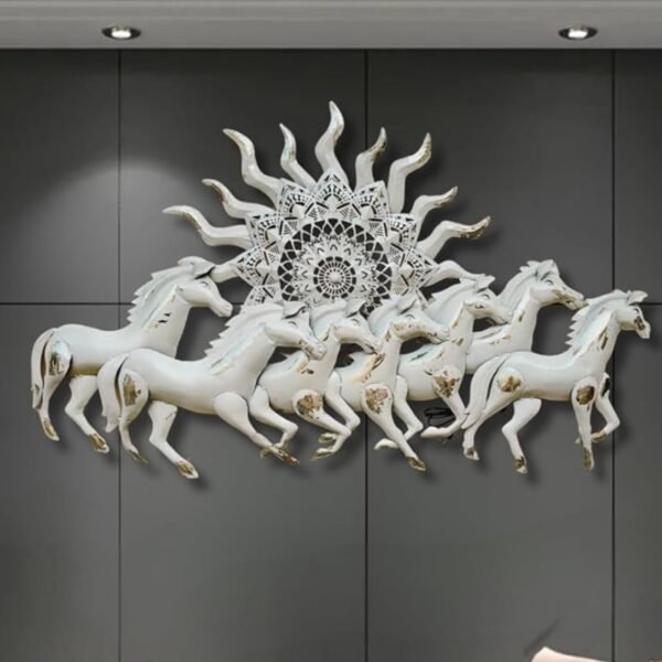 7 Horses With LED Light - Charming Glow Premium Home Decor